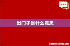 出门子是什么意思