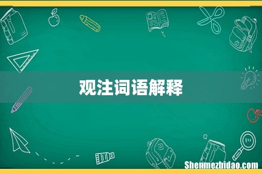 观注词语解释