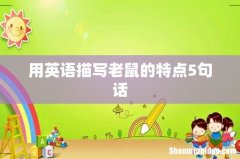 用英语描写老鼠的特点5句话