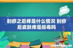 刮痧之后痒是什么情况 刮痧后皮肤痒是排毒吗