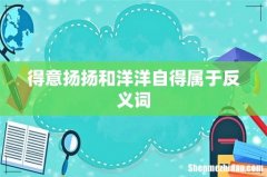 得意扬扬和洋洋自得属于反义词