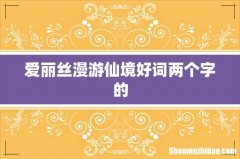 爱丽丝漫游仙境好词两个字的