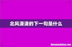 北风潇潇的下一句是什么