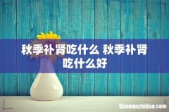 秋季补肾吃什么 秋季补肾吃什么好