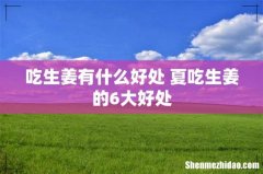 吃生姜有什么好处 夏吃生姜的6大好处