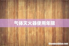 气体灭火器使用年限