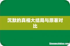 沉默的真相大结局与原著对比