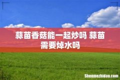 蒜苗香菇能一起炒吗 蒜苗需要焯水吗