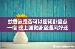 蚊香液是否可以密闭卧室点一宿 晚上睡觉卧室通风好还是密闭好