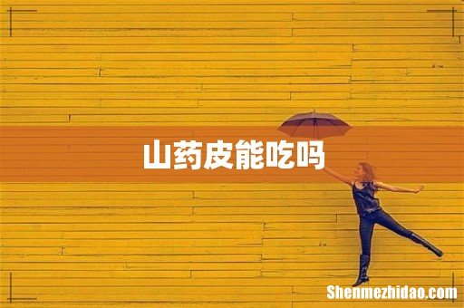 山药皮能吃吗