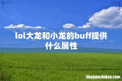 lol大龙和小龙的buff提供什么属性