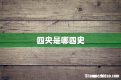 四央是哪四史