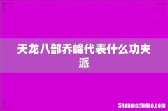 天龙八部乔峰代表什么功夫派