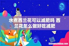 水煮西兰花可以减肥吗 西兰花怎么做好吃减肥