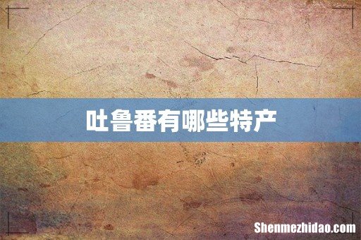 吐鲁番有哪些特产
