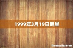 1999年3月19日明星