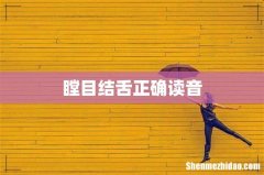 瞠目结舌正确读音
