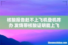 核酸报告赶不上飞机登机咋办 发烧带核酸证明能上飞机吗