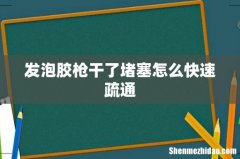 发泡胶枪干了堵塞怎么快速疏通