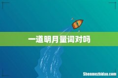 一道明月量词对吗