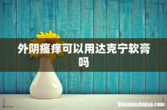 外阴瘙痒可以用达克宁软膏吗