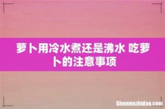 萝卜用冷水煮还是沸水 吃萝卜的注意事项