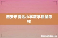 西安市博达小学教学质量咋样
