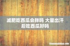 减肥吃西瓜会胖吗 大量出汗后吃西瓜好吗