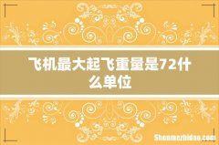 飞机最大起飞重量是72什么单位