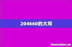 204660的大写