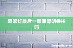 鬼吹灯最后一部潘粤明会拍吗