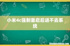 小米4c强制重启后进不去系统