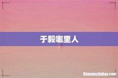 于毅哪里人