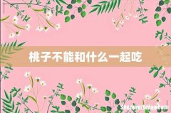 桃子不能和什么一起吃