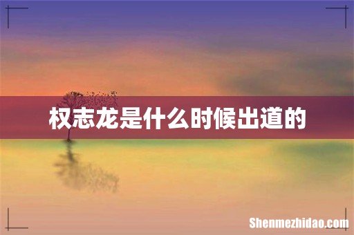 权志龙是什么时候出道的