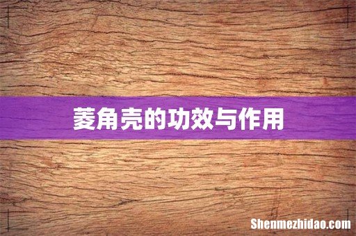 菱角壳的功效与作用