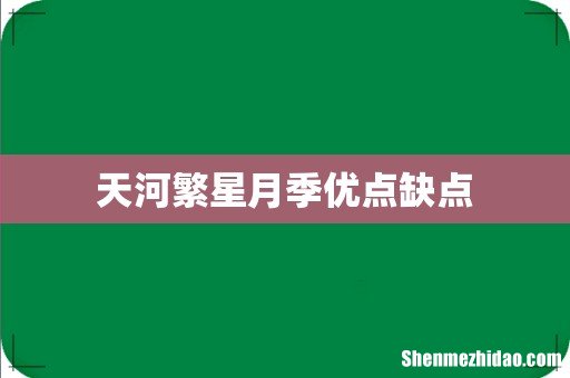 天河繁星月季优点缺点