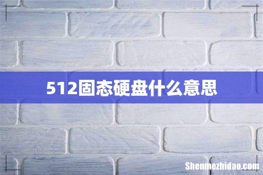 512固态硬盘什么意思