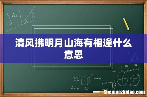 清风拂明月山海有相逢什么意思
