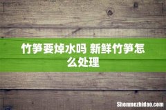 竹笋要焯水吗 新鲜竹笋怎么处理