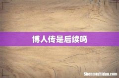博人传是后续吗