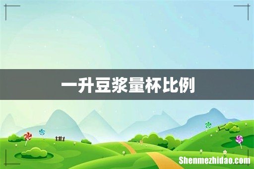 一升豆浆量杯比例