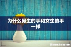 为什么男生的手和女生的手一样