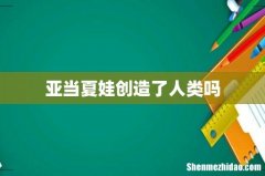 亚当夏娃创造了人类吗