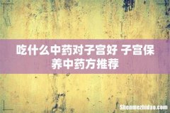吃什么中药对子宫好 子宫保养中药方推荐