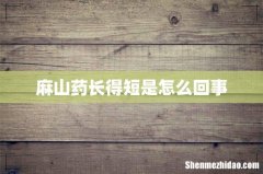 麻山药长得短是怎么回事