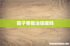 茄子蒂能治咳嗽吗