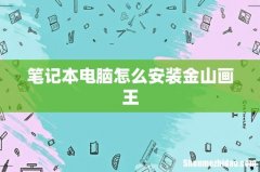 笔记本电脑怎么安装金山画王
