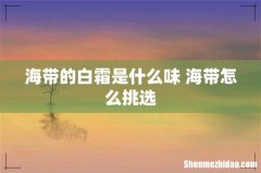 海带的白霜是什么味 海带怎么挑选