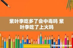 紫叶李吃多了会中毒吗 紫叶李吃了上火吗